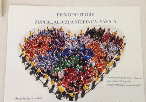 Pismo potpore župljana iz Travnog