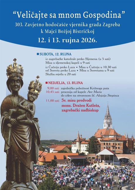 Zavjetno hodočašće vjernika grada Zagreba Majci Božjoj Bistričkoj