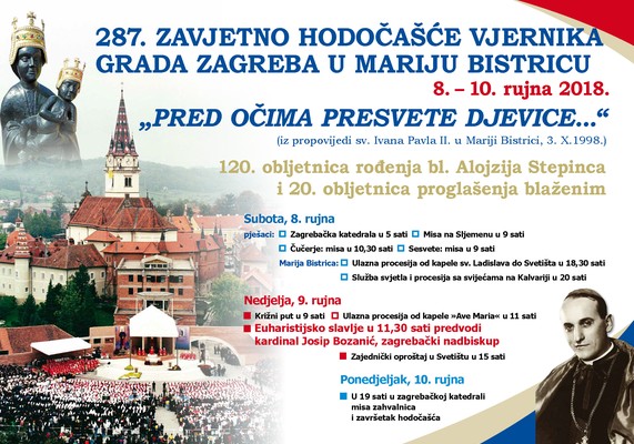 287. zavjetno hodočašće vjernika grada Zagreba u Mariju Bistricu