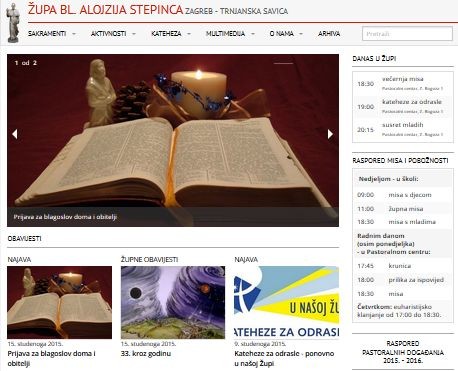 Statistika uz 1. rođendan obnovljene web-stranice Župe