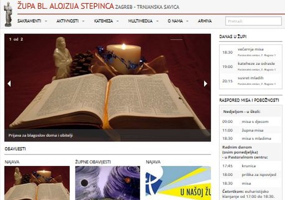 Statistika uz 1. rođendan obnovljene web-stranice Župe
